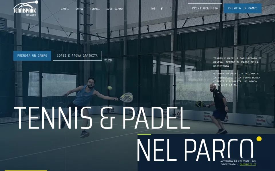 Anteprima del Tennis Park San Lazzaro